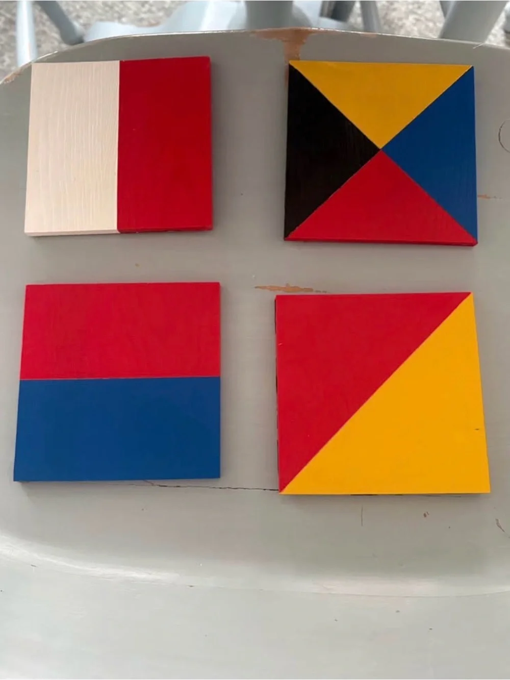 Nautical Signal Flag Wall Art Set - Multicolor Geometric Panels